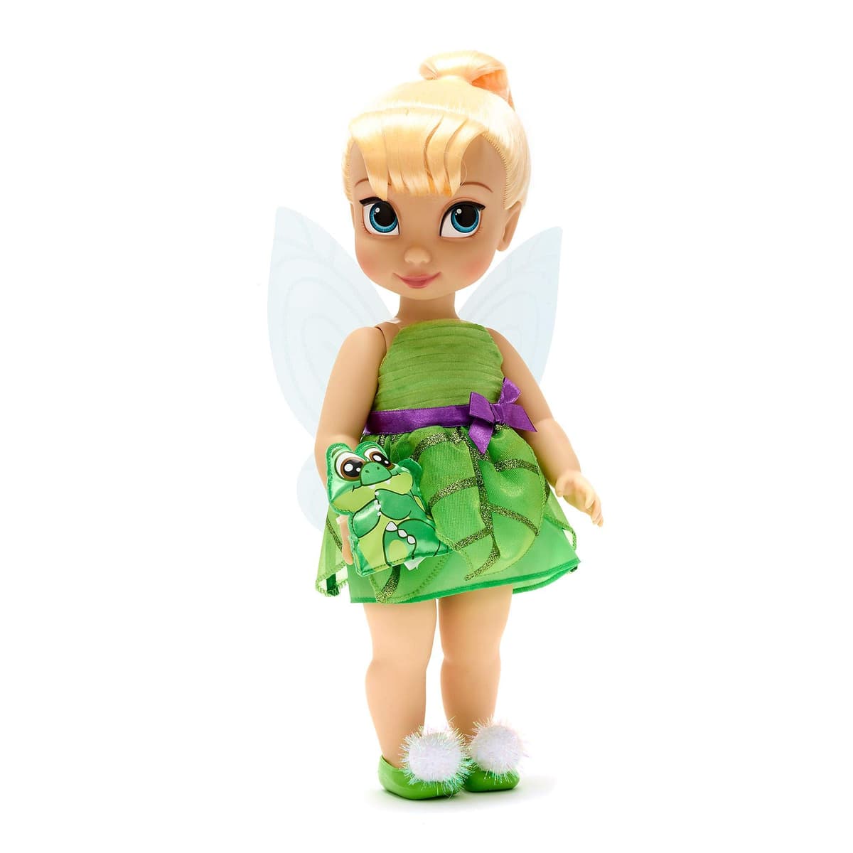 Disney Store: muñeca niña coleccionable de Campanilla (colección Animators), Peter Pan, 39 cm, pelo enraizado y traje realistas, peluche del cocodrilo Tic Tac en raso acolchado, para mayores de 3 años — view 8