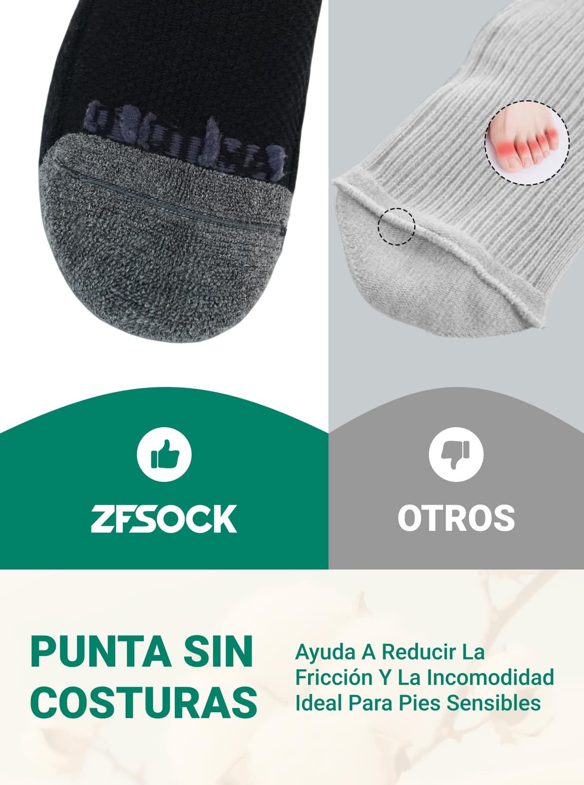 Calcetines Diabeticos Hombre Mujer: Calcetines Algodón Sin Goma Sin Costuras Sin Elástico Confort Acolchado De Felpa Calcetines de Ajuste Holgado para Pies Hinchados — view 5