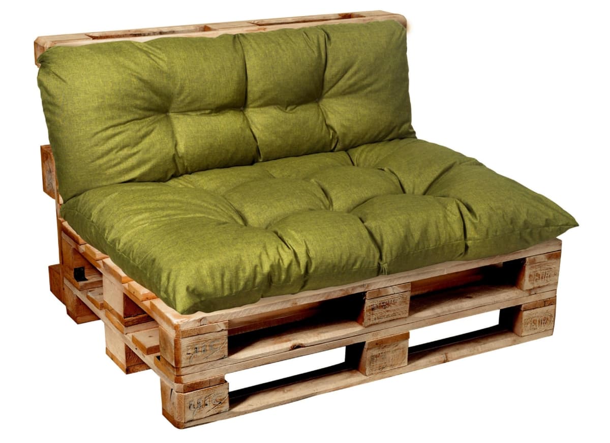 Pallet Cushions, Pallet Cushion, Cushions for Pallet Sofas Seat, Back or Set (Seat 120 x 60 + Backrest 120 x 60) Lime)