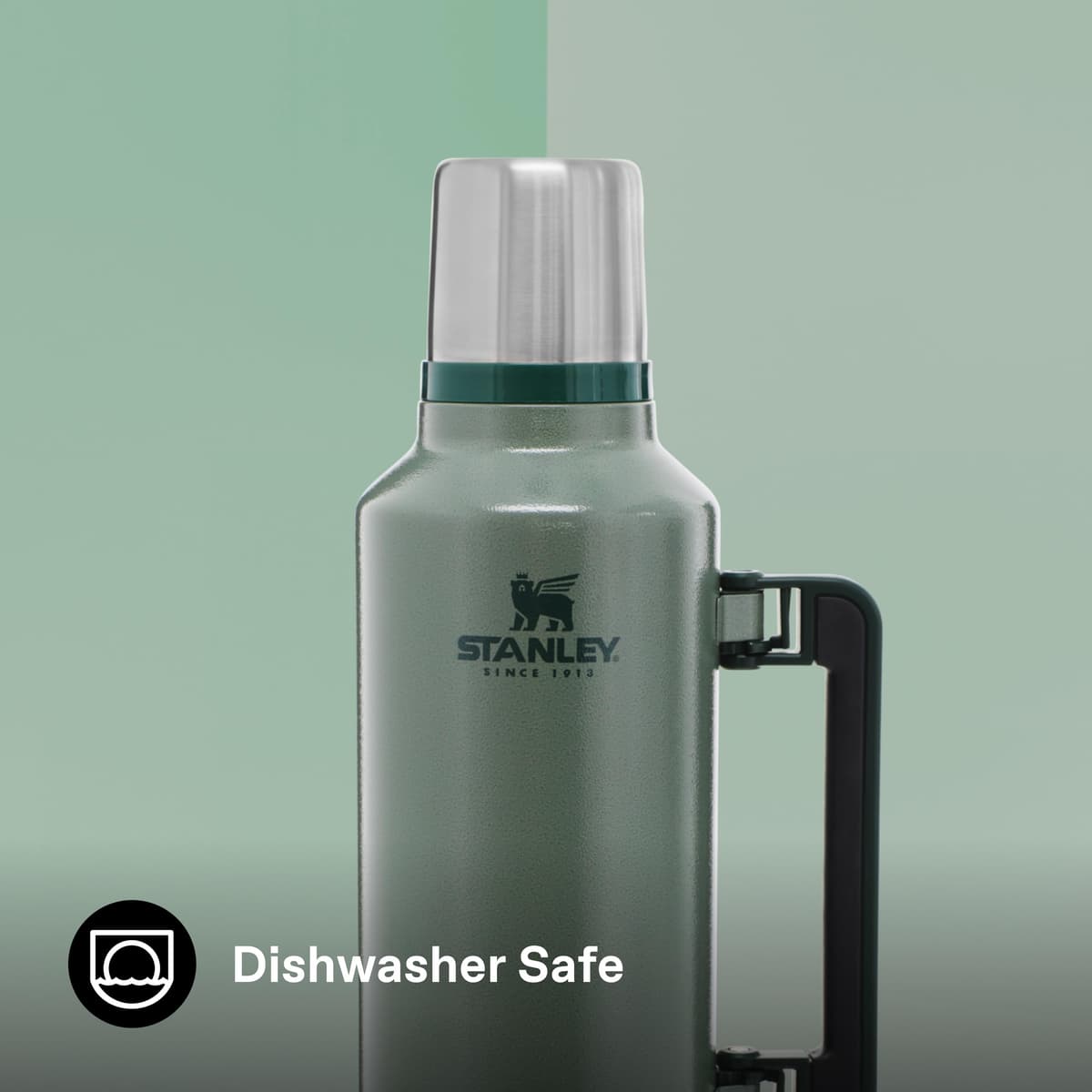Stanley 1913 Classic Legendary Thermal Flask 2.3L - Keeps Hot Or Cold for 48 Hours - BPA-Free Insulated Bottle - Stainless Steel Coffee Flask - Leakproof - Dishwasher Safe - Green — view 7