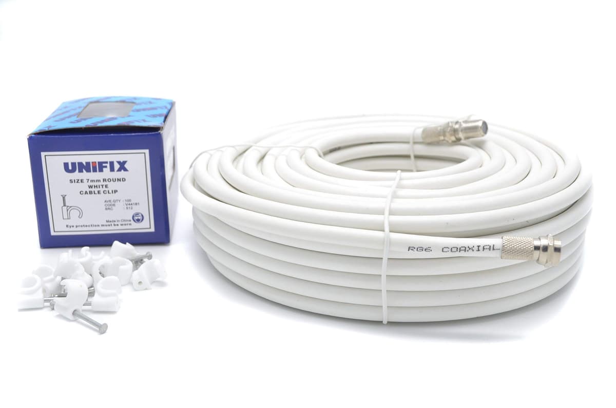1M White Coax Cable For Virgin Media, Sky TV, Broadband Extension and Tivo & Superhub (1M, WHITE) — view 8