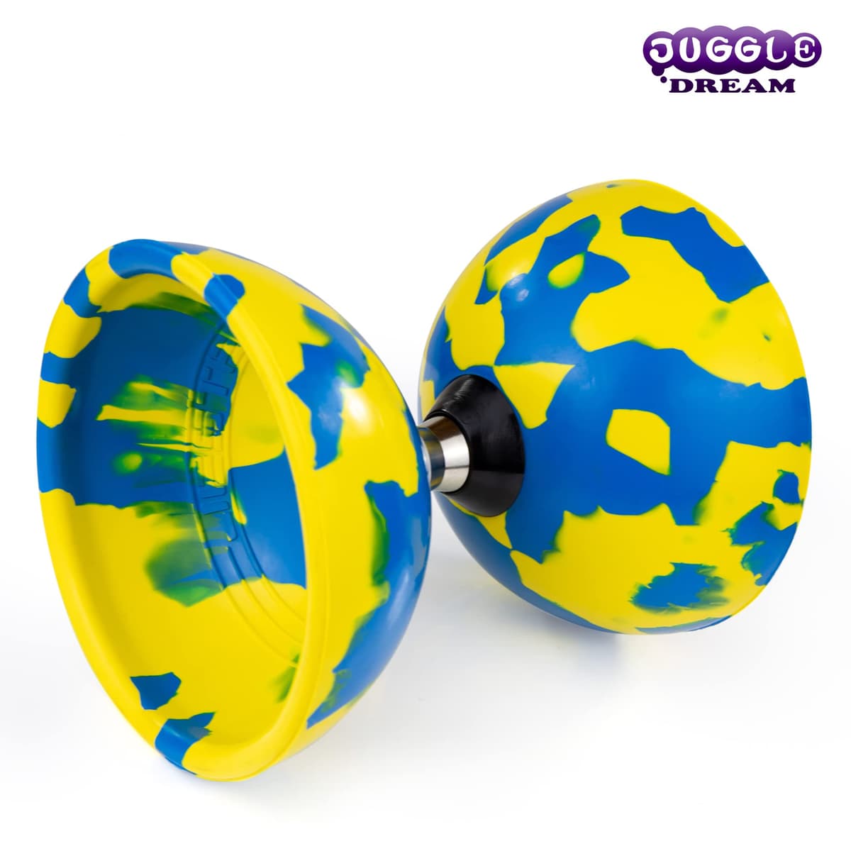 Juggle Dream Jester Diábolo Set para Malabares - Diábolo con Eje de Rodamientos con Palos de Aluminio y Vídeo de Aprendizaje en Línea (Azul/Blanco) — view 5