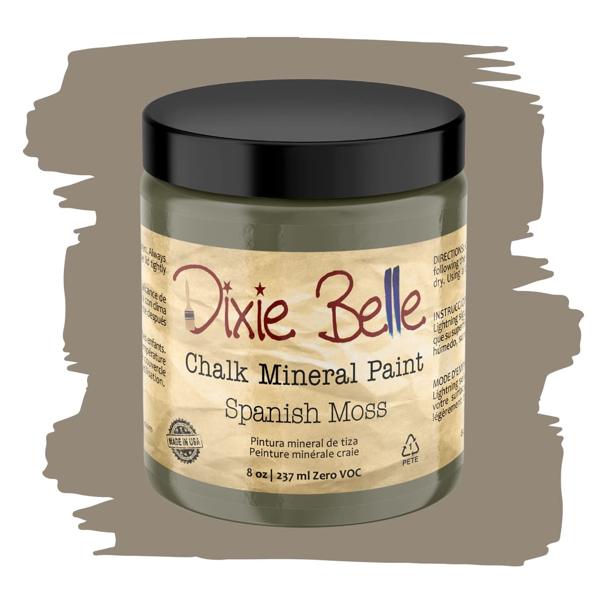 Dixie Belle Paint Company Chalk Finish Furniture Paint - Caviar (32oz) - Matte Black Chic Chalk Mineral DIY Furniture Paint — view 301