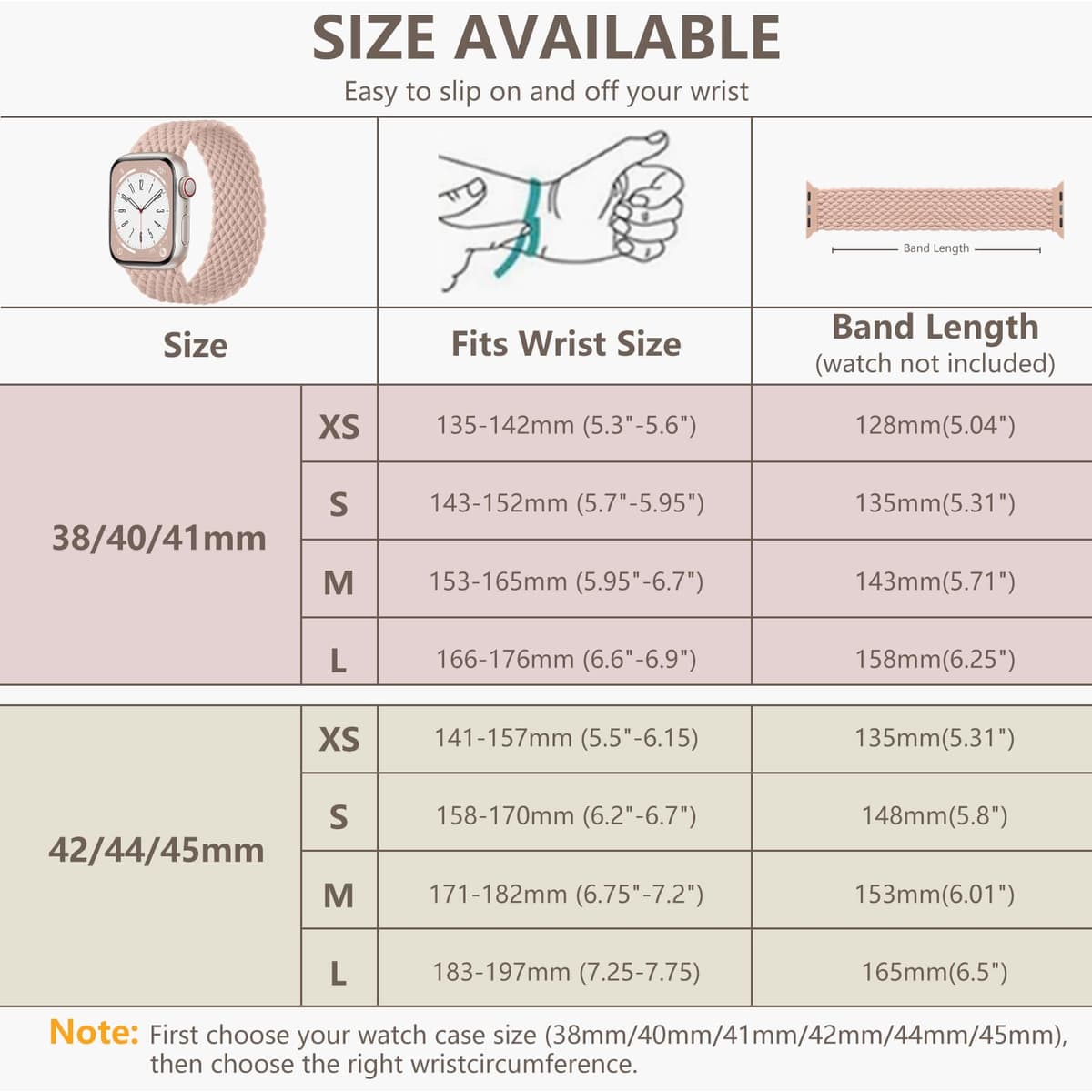 Maledan Braided Solo Loop Strap Compatible with Apple Watch Strap 38mm 40mm 41mm 42mm 44mm 45mm 46mm 49mm for Women Men, Adjustable Stretchy Sport Band for iWatch SE Series 10 9 8 7 6 5 4 3 2 1 — view 6