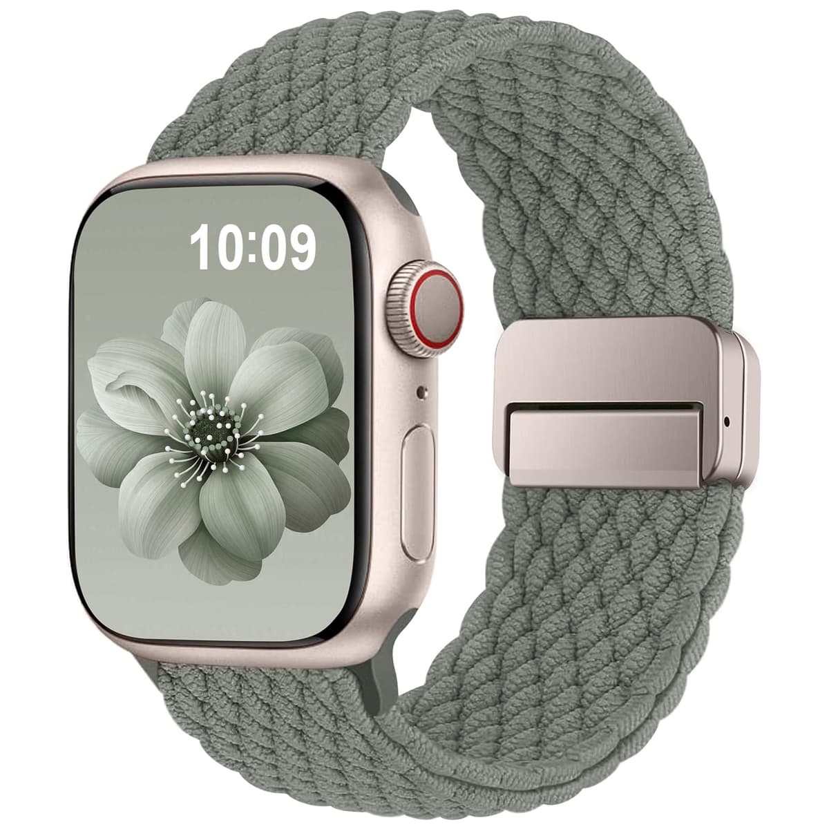 Higgs Braided Strap Compatible with Apple Watch Straps 44mm 46mm 38mm 42mm 40mm 41mm 45mm 49mm for Men Women, Nylon Elastic Magnetic Snap Strap for iWatch Series 11 10 9 SE 8 7 6 5 4 Ultra 3 2 1 — view 18