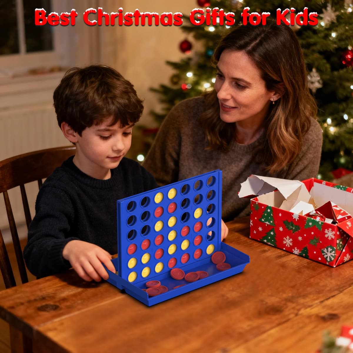 Pup Go Standard Size 4 in a Row Board Game for Kids Ages 3+, Ideal for Boys and Girls, Funny Educational Family Toy, 2 Player Strategy Game with 6 Spare Discs, Foldable Design — view 2