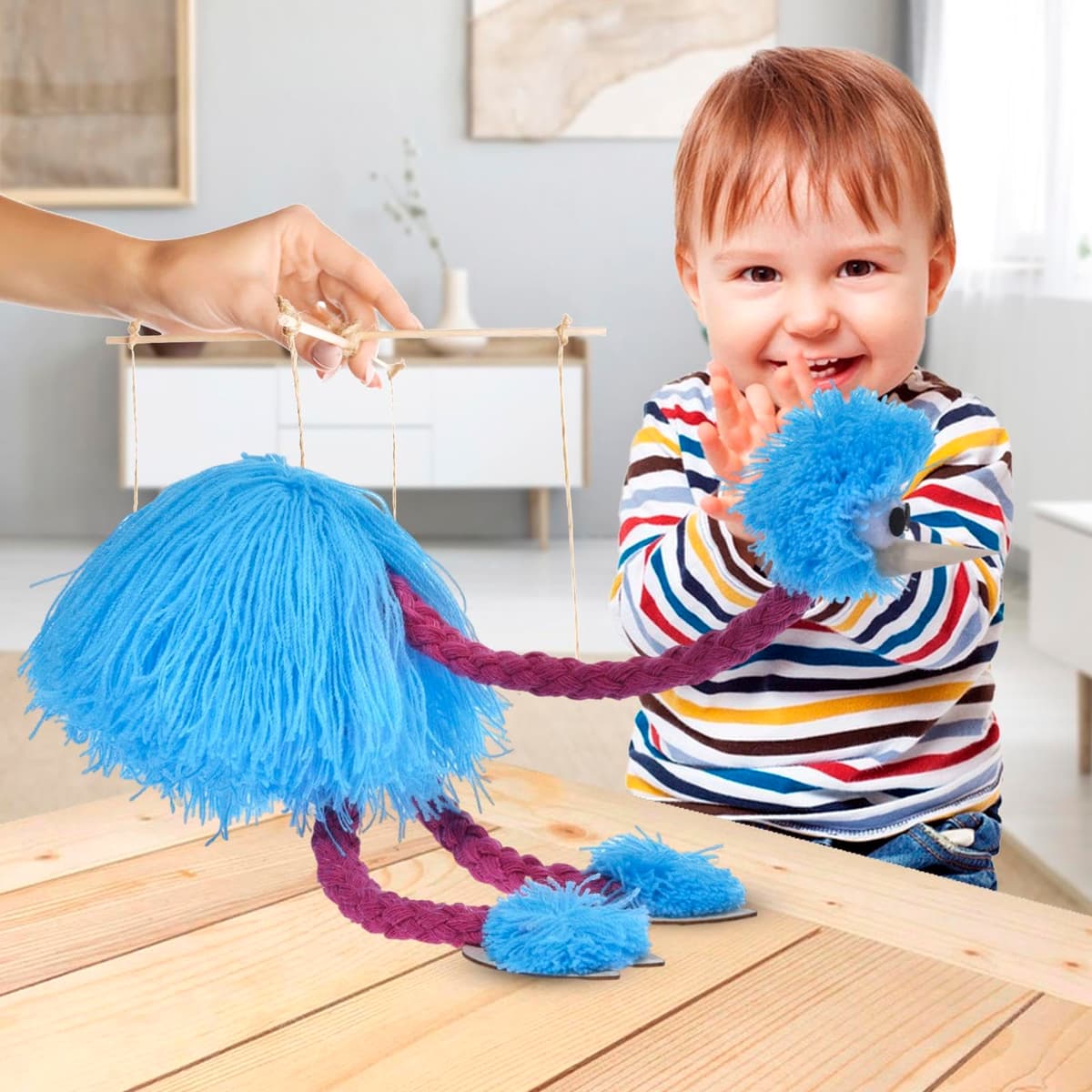 Marioneta De Avestruz con Cuerdas, Divertida Marioneta De Pájaro Interactiva, Marioneta De Avestruz con Cuerdas, Marionetas De Avestruz Hechas A Mano, Muñeca De Cuerda, Marioneta De Peluche — view 5