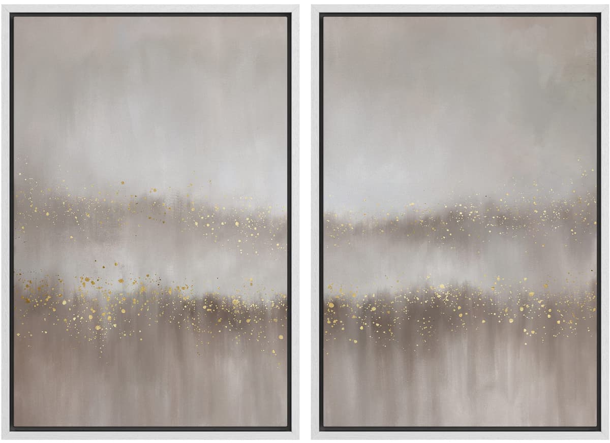 MUDECOR Framed Canvas Print Wall Art Set Watercolor Pastel Duotone Tan Landscape Abstract Shapes Illustrations Modern Art Decorative Contemporary for Living Room, Bedroom, Office - 24"x36"x2 Natural — view 128