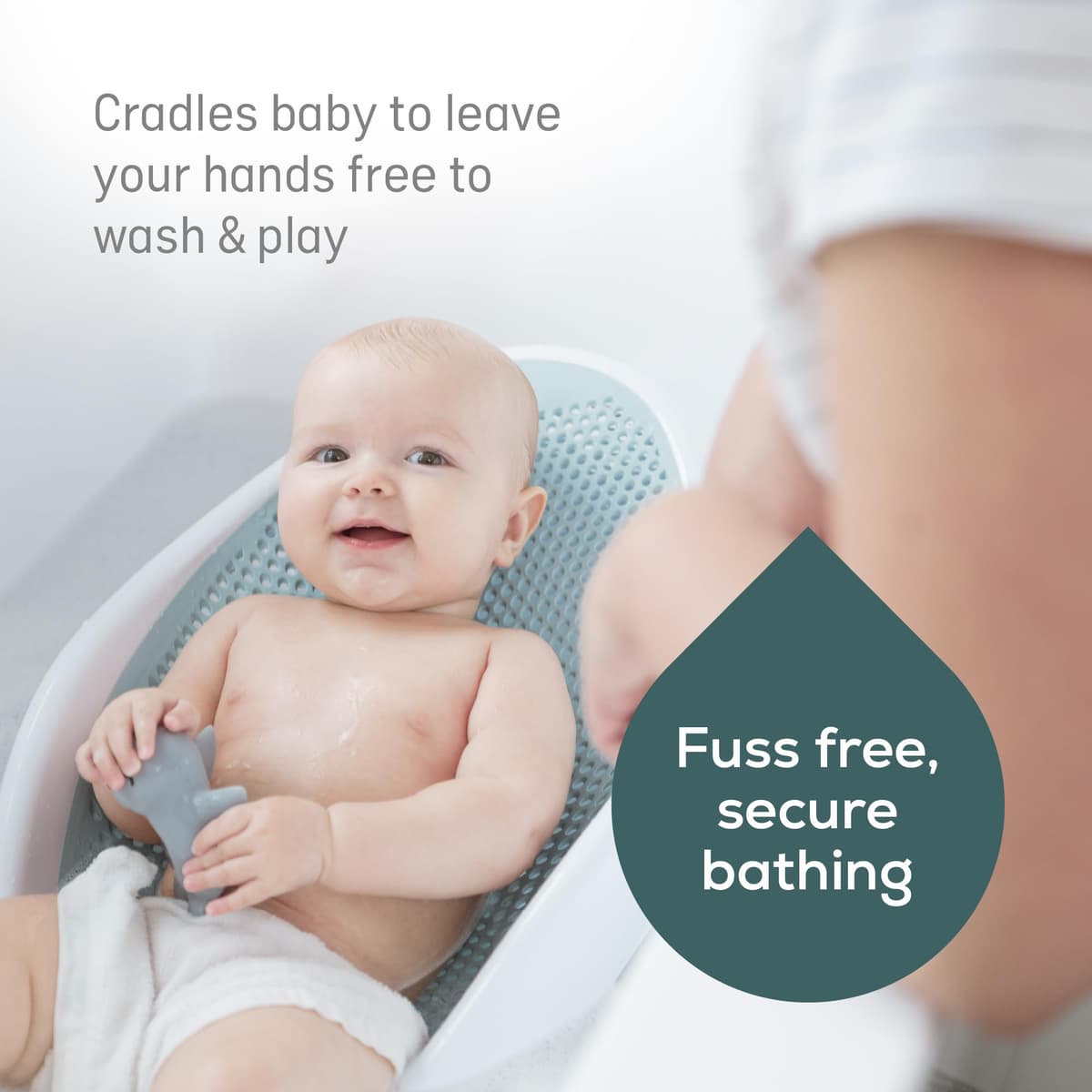 Angelcare - Baby Bath Support - Soft Touch Support - Water Level Indicator - Ideal for Babies Less Than 6 Months Old - Aqua — view 3