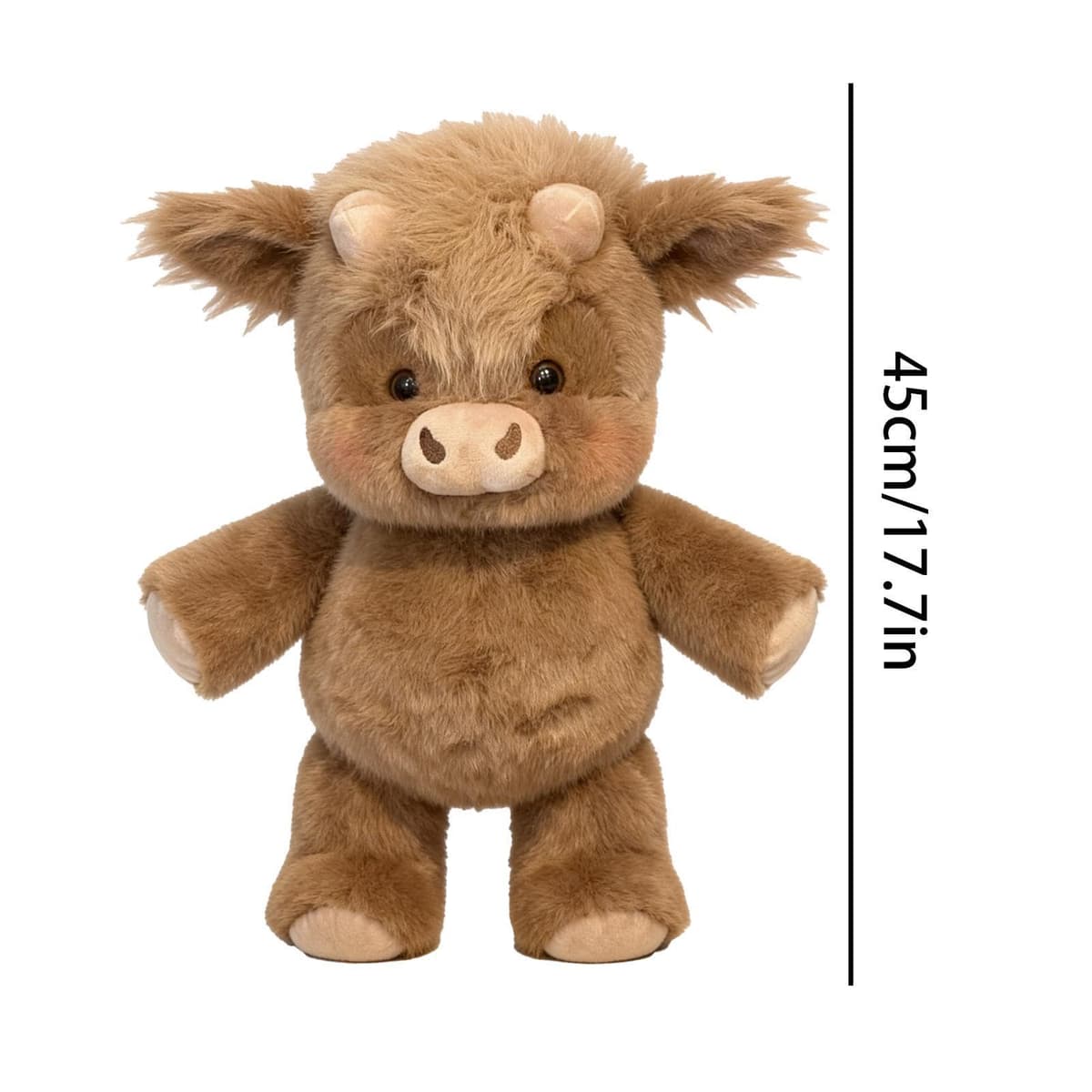 Cow Soft Plush Toy – Adorable Furry Running Cow Stuffed Animal For Stress Relief, Wild Boar Plush Toy 45cm For Home Decor Adorable Wild Boar Animal Doll — view 5