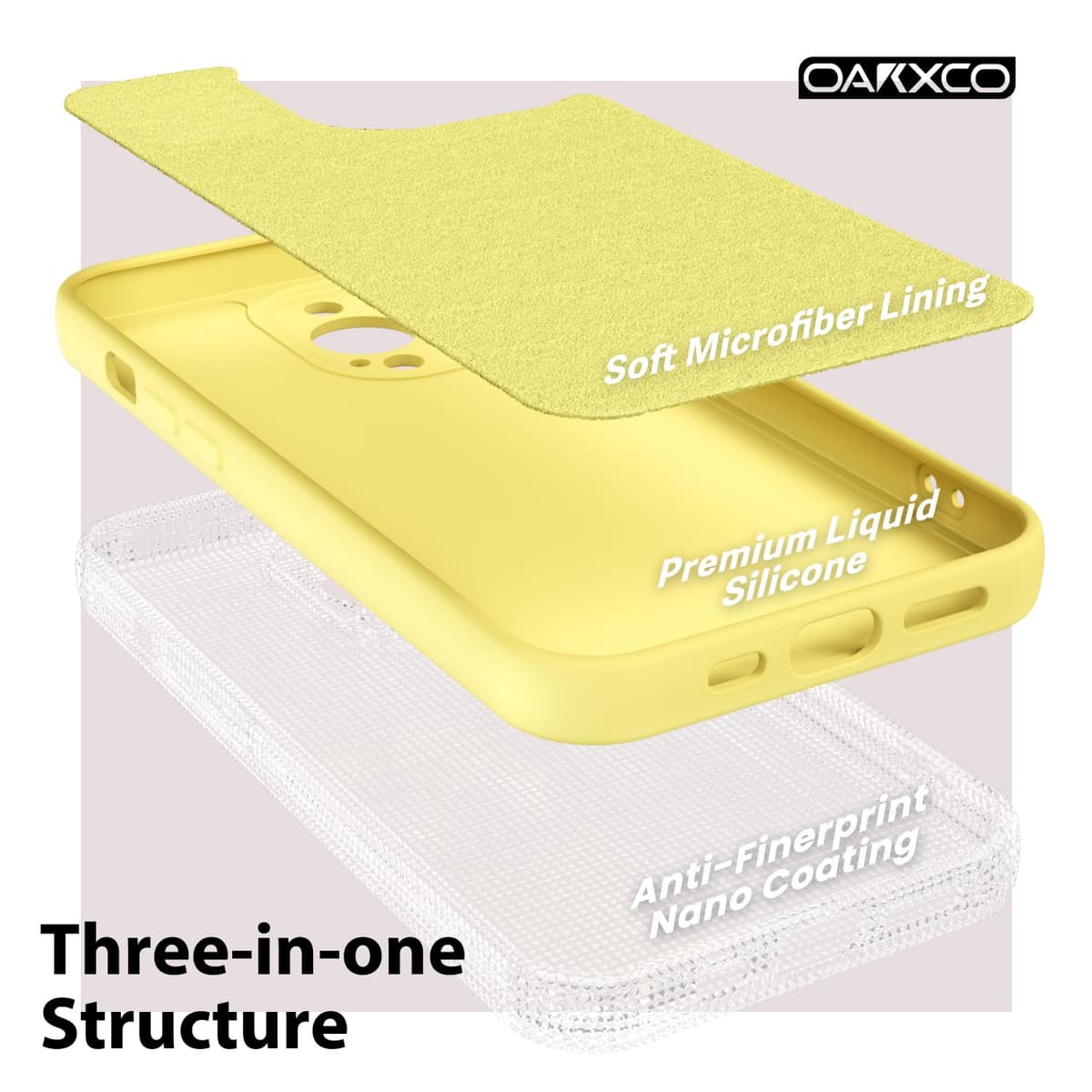 oakxco for iPhone 17 Pro Max Phone Case Liquid Silicone, Cute Thin Slim Grip Soft Rubber Gel for Women Men, Smooth Matte TPU Plain Solid Color Girly Simple Case with Camera Cover, Light Pink — view 1103