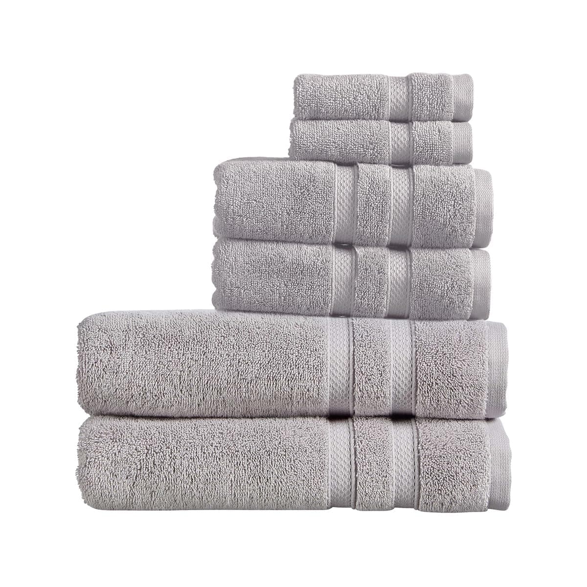 Christy Chroma Bath Towels | Set of 2 | Highly Absorbent Heavyweight 675GSM | Bold and Bright | Soft Velvety Smooth Bathroom Shower Towels | 100% Cotton | Sustainably Made | Ash Grey — view 91