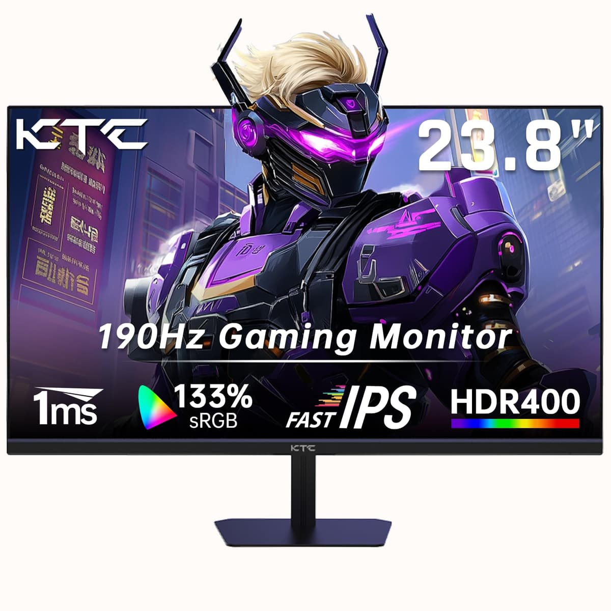 KTC 32 Inch Curved Gaming Monitor, Full HD 1080P@240Hz Monitor, VA 1500R, 1ms, Adaptive Sync, HDR10, HDMI 2.0 / DP1.4, 125% sRGB, VESA, Compatible with Desktop, Laptop, PS5, Xbox, Switch and More — view 25