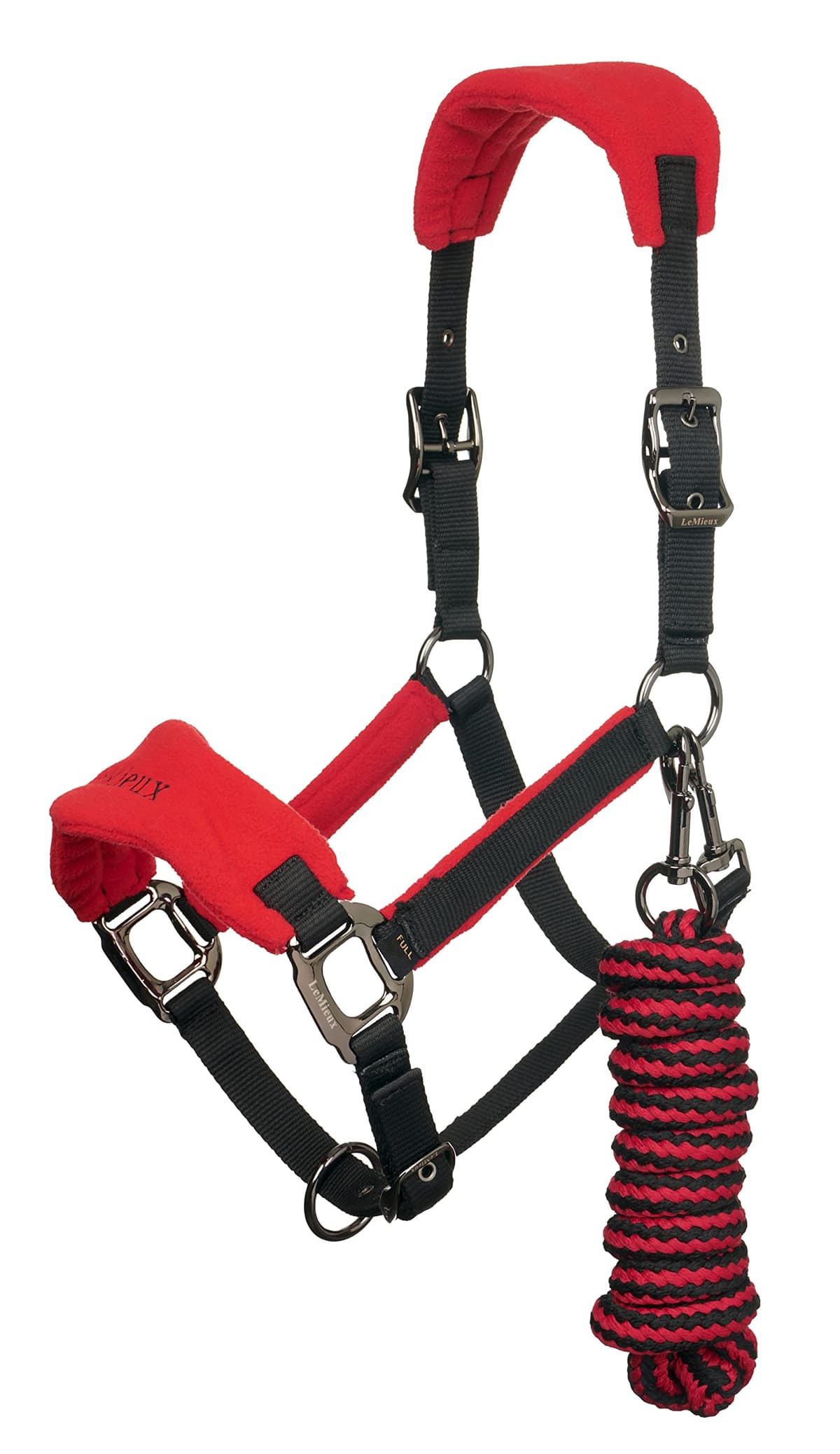 LeMieux Vogue Fleece Headcollar with Lead Rope - Extra Padding, Adjustable at Curb and Poll Strap — view 10