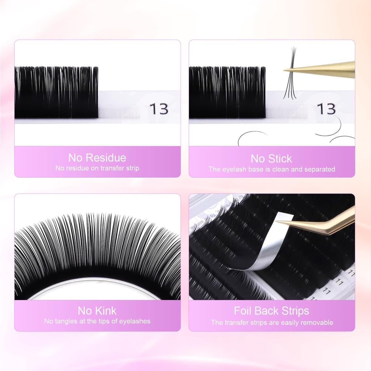 NAGARAKU Extensiones de Pestañas Individuales Clásico 1:1 Pestañas Pelo a Pelo Volumen Lashes Natural Blando Suave Wispy Singel Eyelash Extension Pestañas Postizas Negro 16 Filas(0.07mm C 7-15mm) — view 6