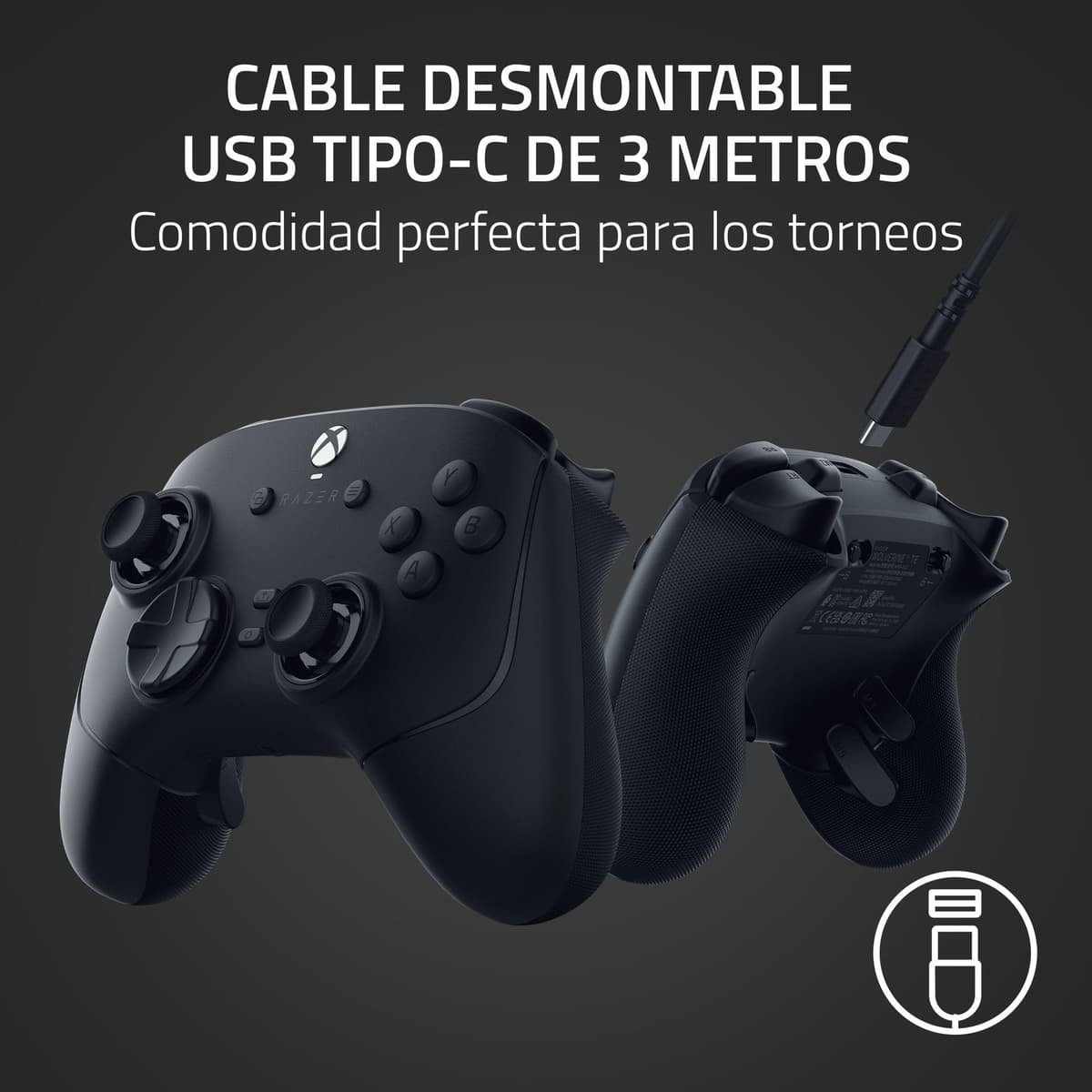 Razer Wolverine V3 Tournament Edition - Mando de deportes con cable para Xbox X|S y PC (botones de acción táctiles Mecha, HyperTriggers Pro, D-Pad de 8 direcciones, cable USB-C de 3m) Negro — view 8