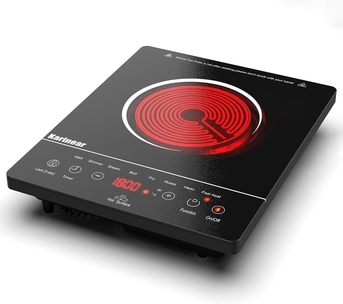 Karinear Placa Vitrocerámica 4 Fuegos, 60cm Placa Cocina con a Ampliar Placa Cocción Eléctrica, Vitroceramica Encastrable 6600W, Control Temporizador, Sin Enchufe — view 9