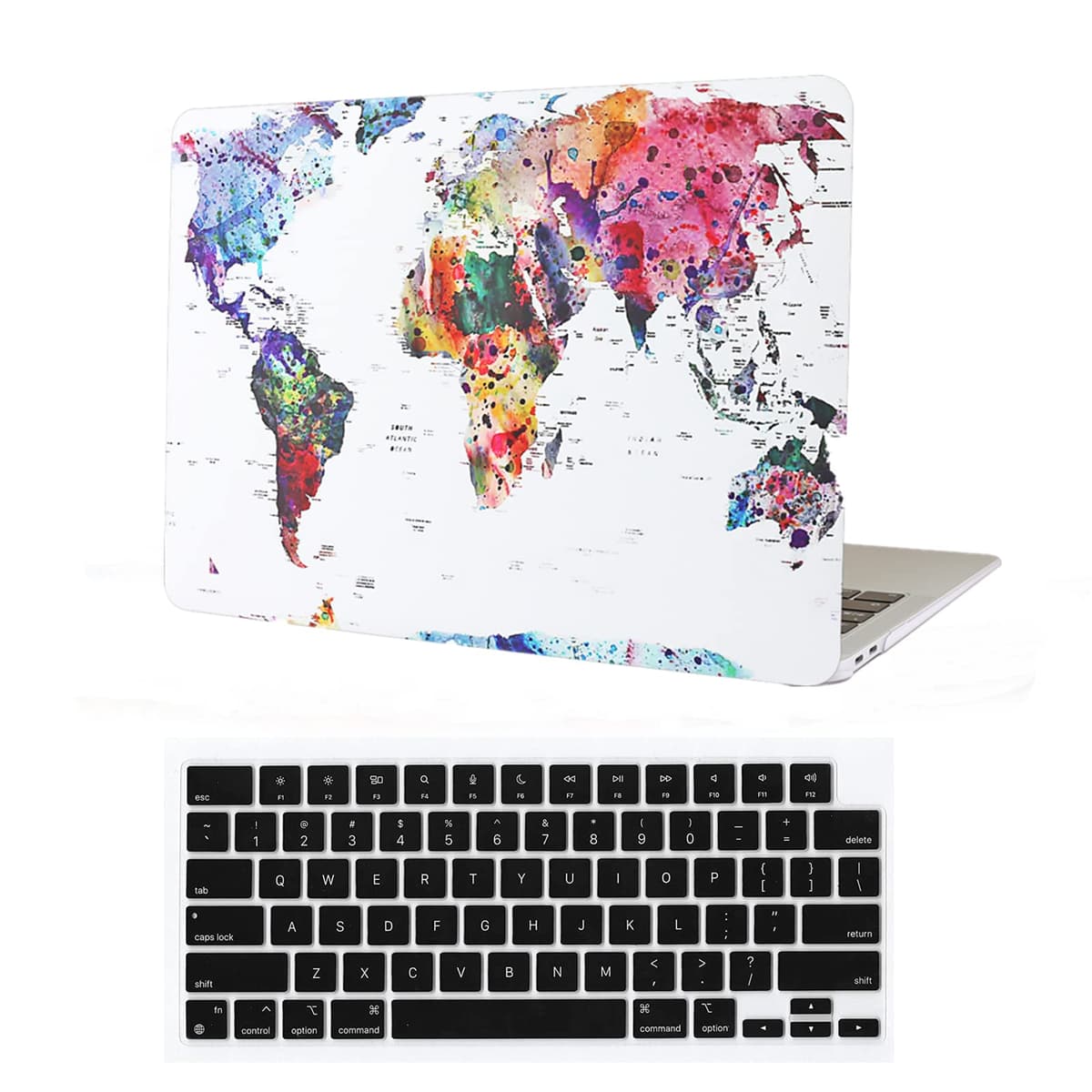 for MacBook Air 13.6 inch Case 2022 2023 2024 2025 Release M4 A3240 M3 A3113 M2 A2681 with Touch ID, Plastic Laptop Hard Shell Case & Keyboard Cover for M4 M3 M2 MacBook Air 13.6,Black Marble — view 28