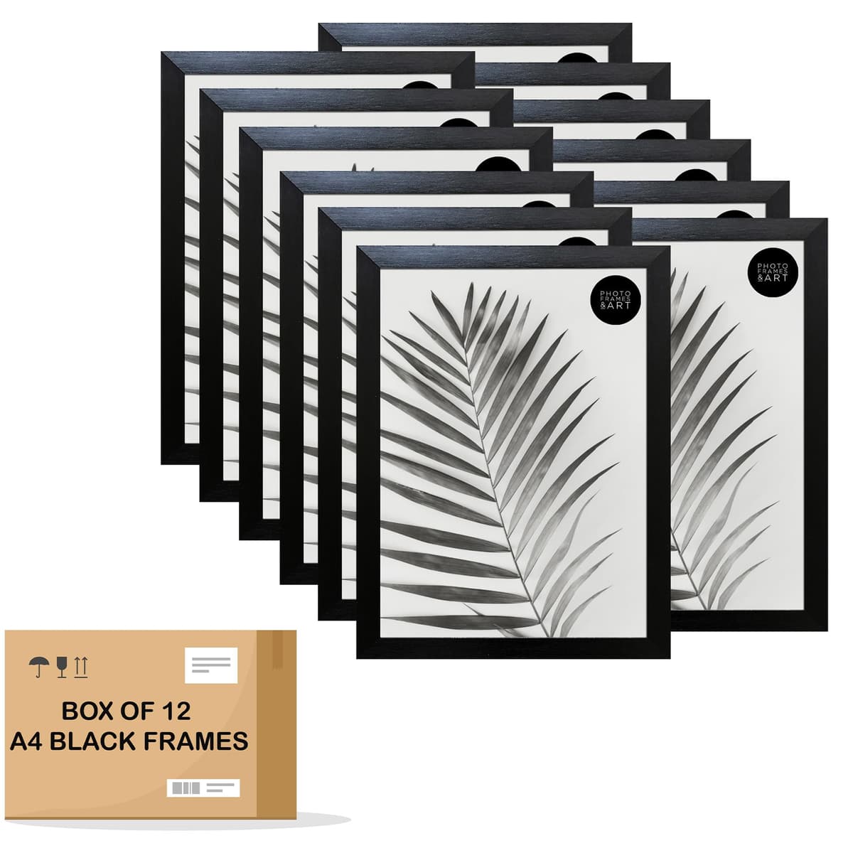 pf+a REAL GLASS A3 Black Frame Glass - PREMIUM A3 Picture Frame Black - Oxford A3 Print Portrait and Landscape Display — view 39
