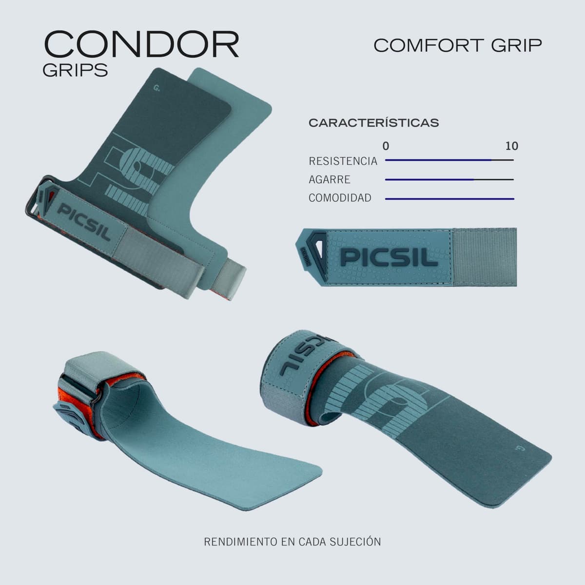 PICSIL - Calleras Condor | Uso con Magnesio | Gran Protección Comodidad y Agarre | para Cross Training Calistenia y Gimnasio | para Todos los Atletas y Niveles — view 4