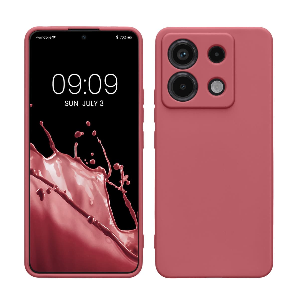 kwmobile Carcasa Compatible con Xiaomi Redmi Note 14 Pro 5G / Poco X7 Funda - Funda Ultrafina de TPU con Bordes elevados - Lavanda Metalizado — view 200