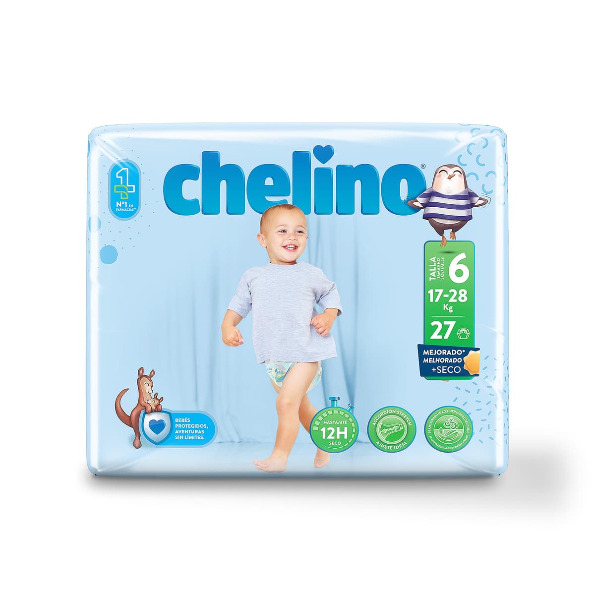 Chelino Pañales infantiles Talla 5 (13-18kg), 30 Unidades ( Paquete de 1) — view 9
