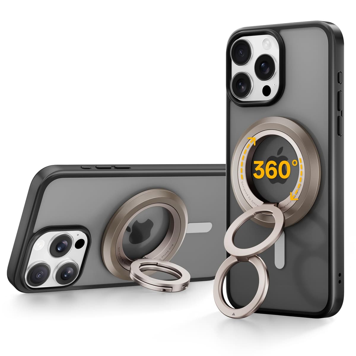 SYNCWIRE Magnetic Ring Holder for MagSafe - 360° Rotation Double Sided Mobile Phone Grip Compatible with iPhone 17 16 15 14 13 12 Pro MAX Android MagSafe Accessories — view 30
