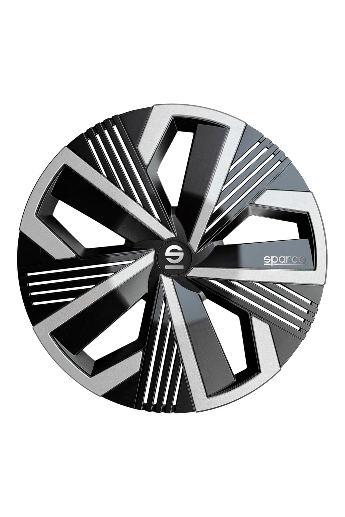 Sparco SPC1491BKSV Tapacubos Lazio, Negro/Plata, Set de 4, 14 pulgadas — view 19