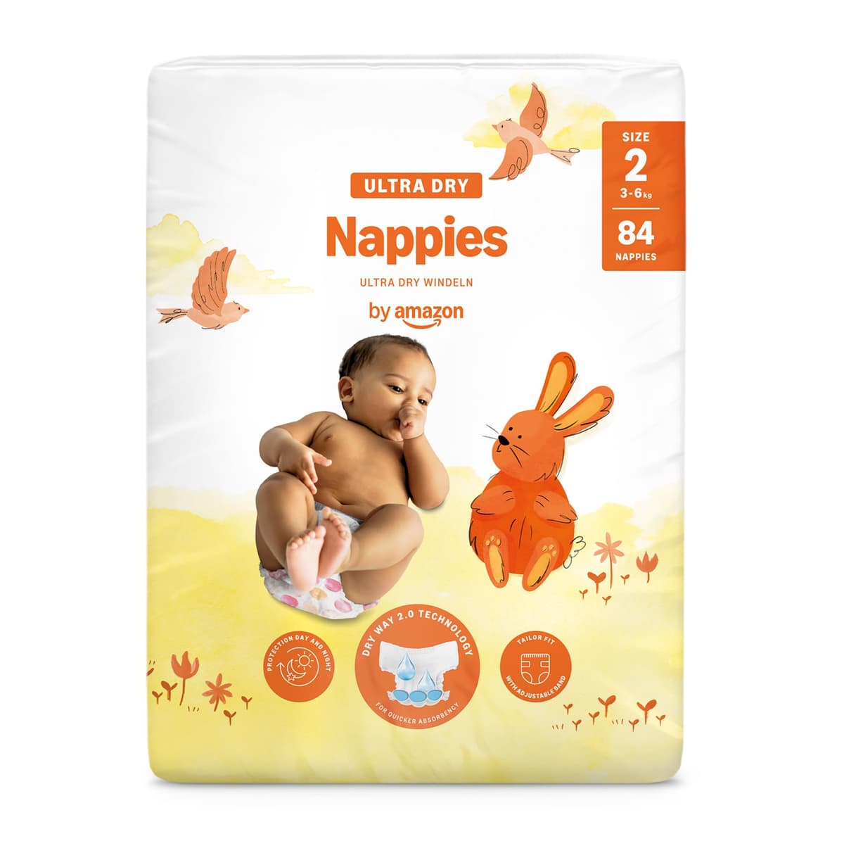 By Amazon - 70 Ultra Dry Nappies - Size 6 (15+ kg) (Previously a Mama Bear Brand, Same Product) — view 22