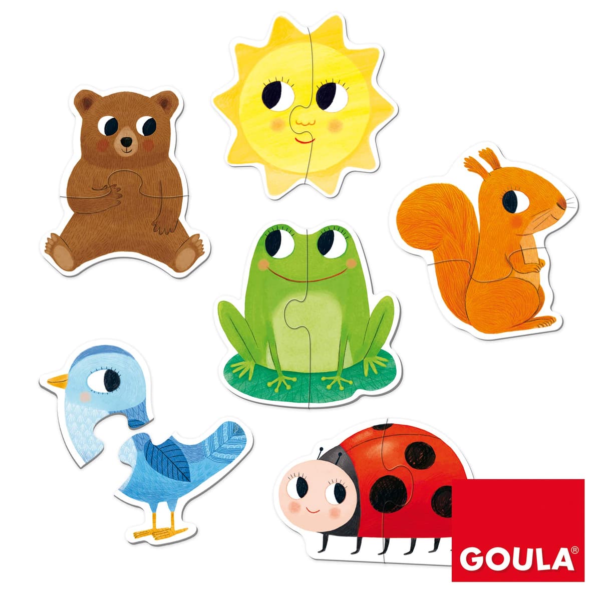 Goula, 6 Form Puzzles, Puzle de cartón de Piezas Grandes a Partir de 2 años, Multicolor — view 2
