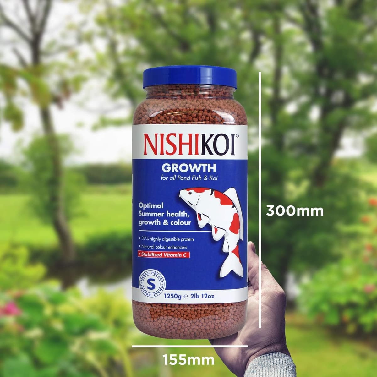 Nishikoi Growth Complete Food for Koi and Pond Fish - Small Pellets - 1250g — view 2