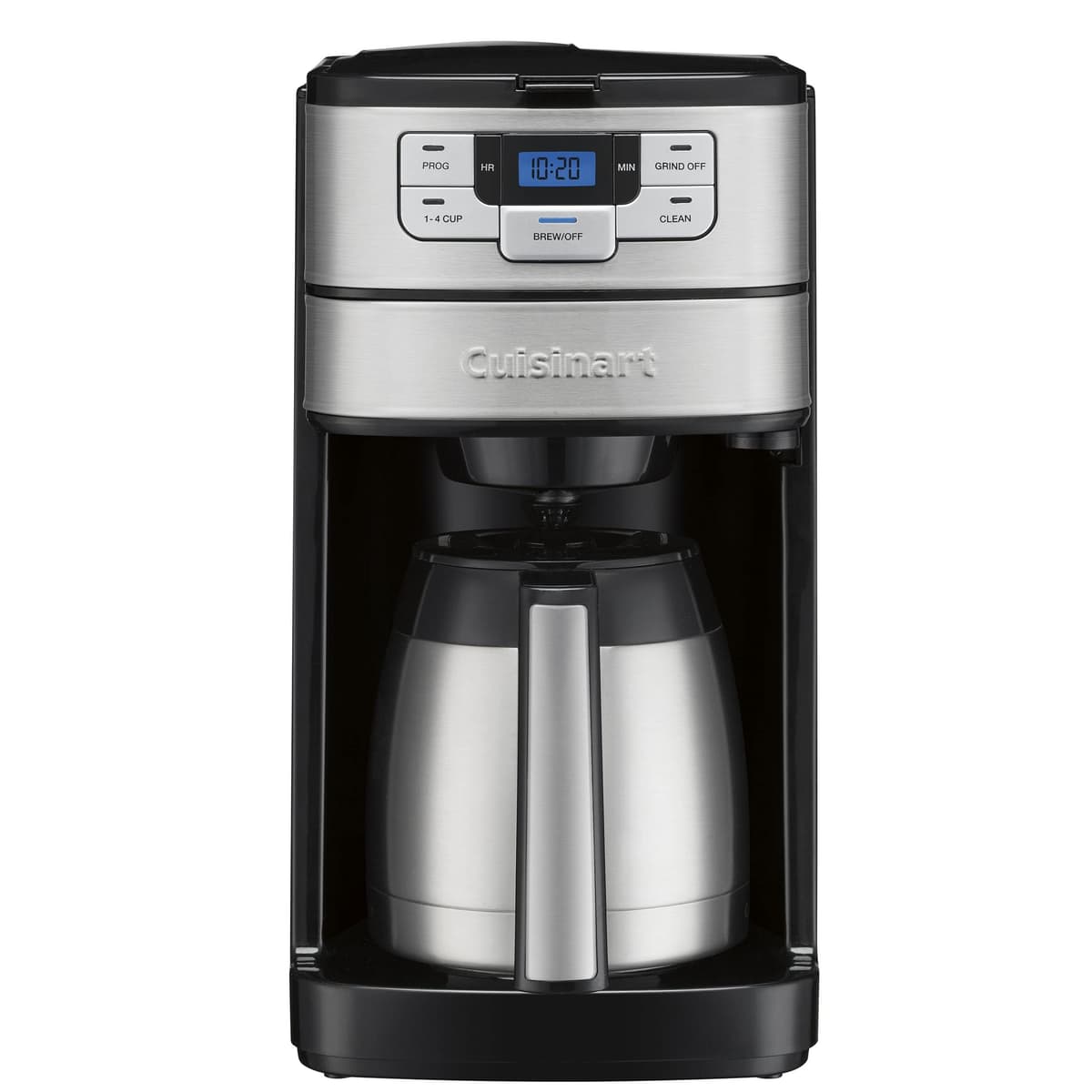Cuisinart Automatic Grind & Brew 12-Cup Coffee Maker with Blade Grinder, Programmable Coffee Machine Glass Carafe with 1-4 Cup Setting, Brew Pause, Grind-Off Option, DGB-400NAS, Black/Stainless Steel — view 5
