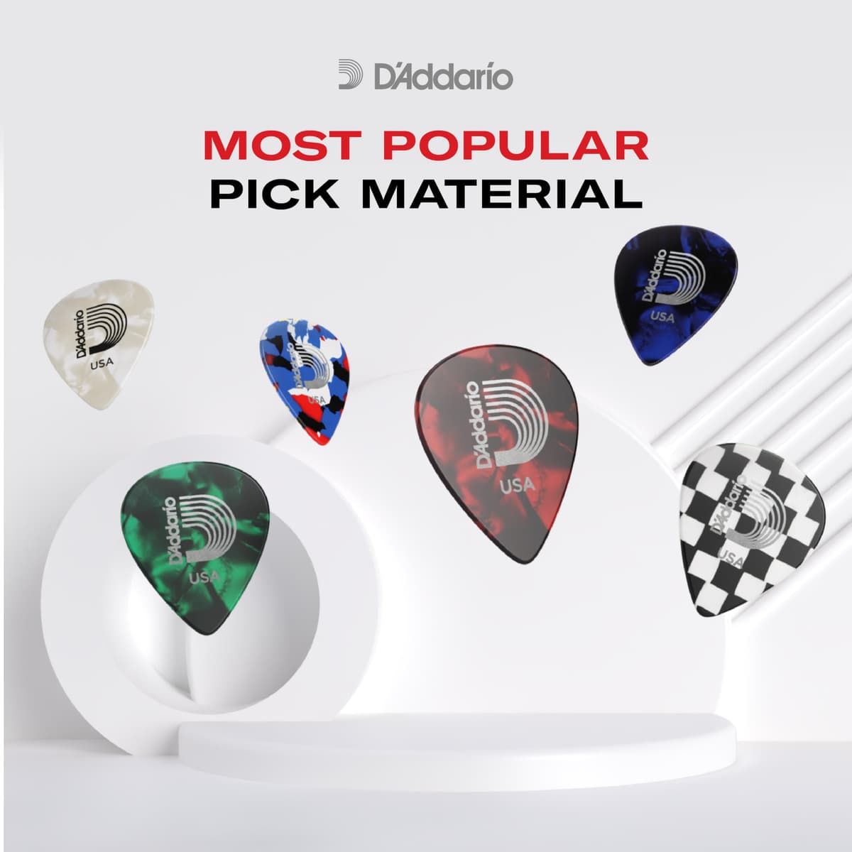 Planet Waves Medium Camouflage Celluloid Guitar Picks (Pack of 10) — view 2