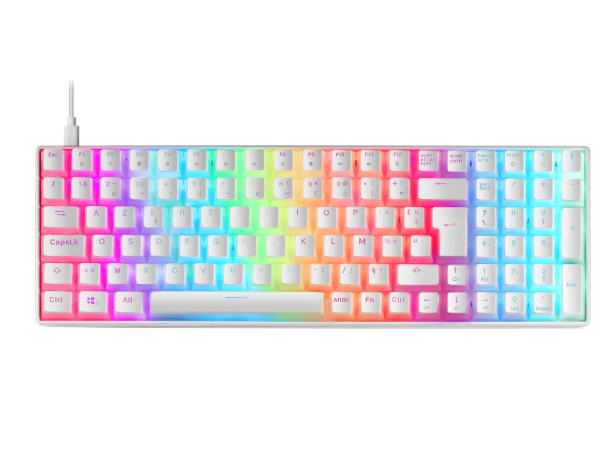 Mars Gaming MKPRO, US, Teclado Mecánico Gaming Completo, RGB Chroma, Switches Hot-Swap Mecánicos, Antighosting, Rueda de Control, Software, Multiplataforma, Switch Silent, Blanco — view 17