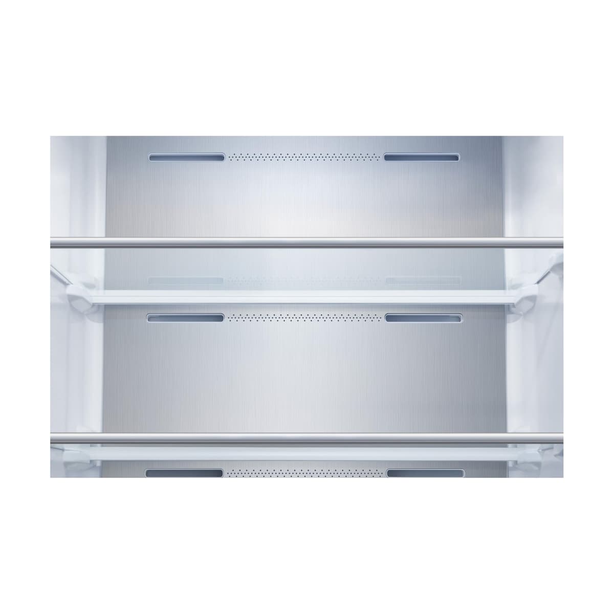 Teknix TH60TLX 60cm Freestanding Tall Larder Fridge - 370L Capacity - Metal Tech Cooling - Chrome Wine Rack - Stainless Steel - E Rated, H185.5 x W59.5 x D65.1 (cm) — view 3