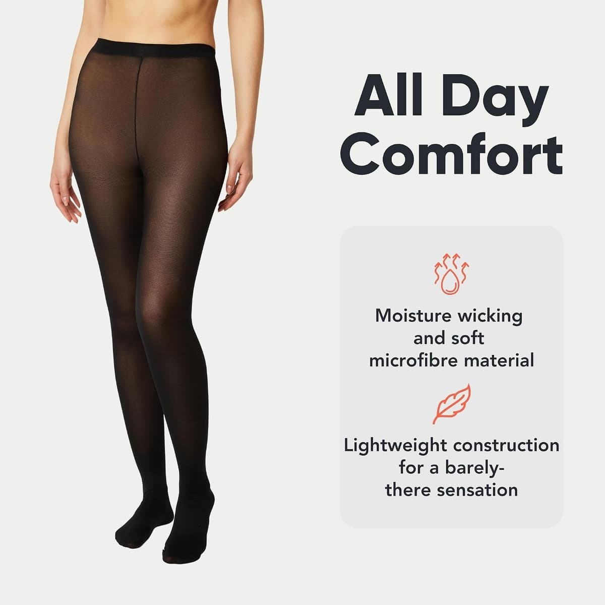 FM London 5-Pack Tights for Women - Comfortable Women's Tights with Stretch Fit Design - 40 Denier - Available in Black, Nude & Navy Colours - Soft and Durable Construction for All Occasions S Black