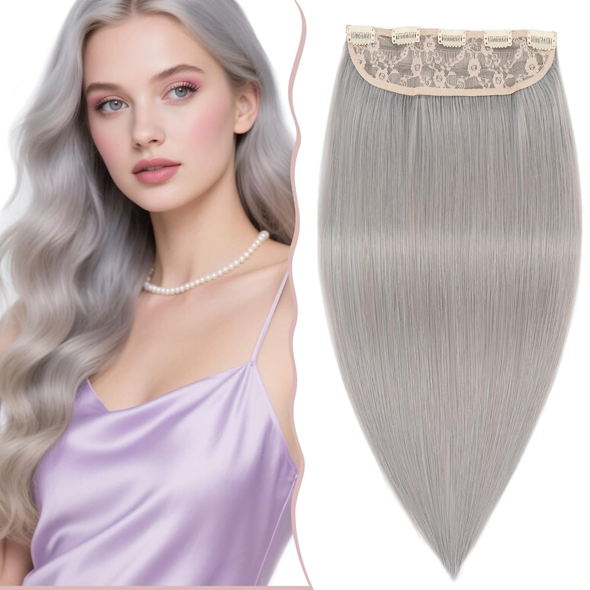 12 inch Clip in Hair Extension Human Hair One Piece 100% Real Remy [#2 Dark Brown] 3/4 Full Head Straight Hair Pieces for Women Invisible Short (40g) — view 13