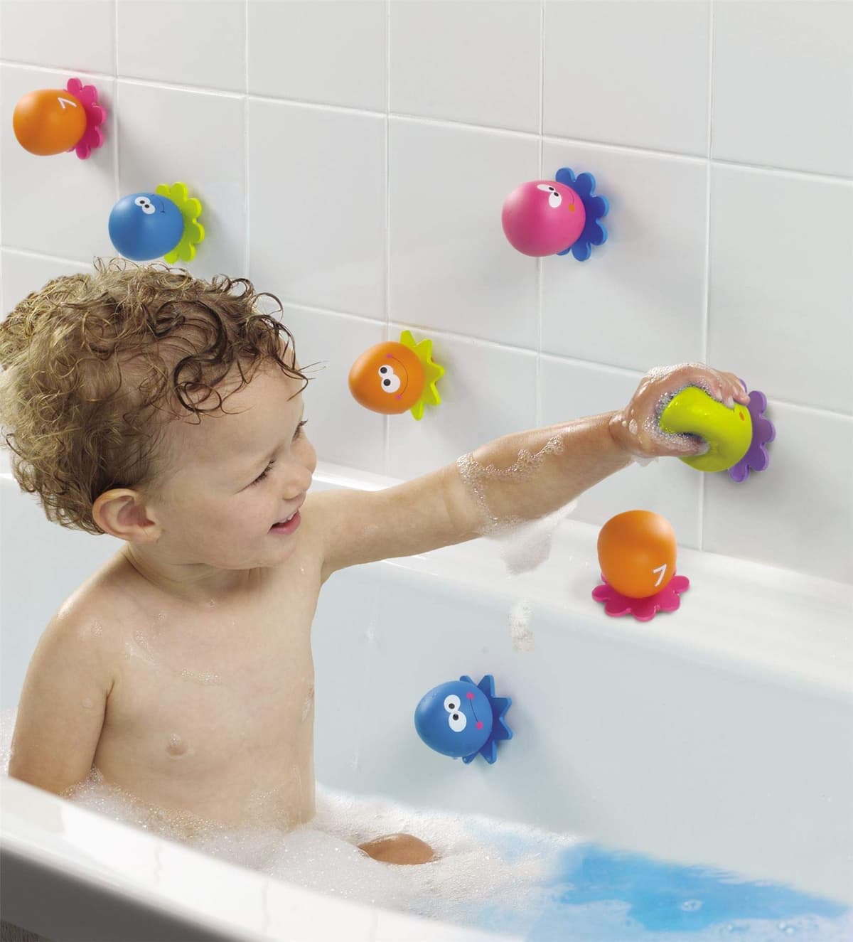 Toomies Octopals Number Sorting Baby Bath Toy | Educational Water Toys For Toddlers | Suitable For 1, 2 and 3 Years Old Boys and Girls, Multicolor — view 3