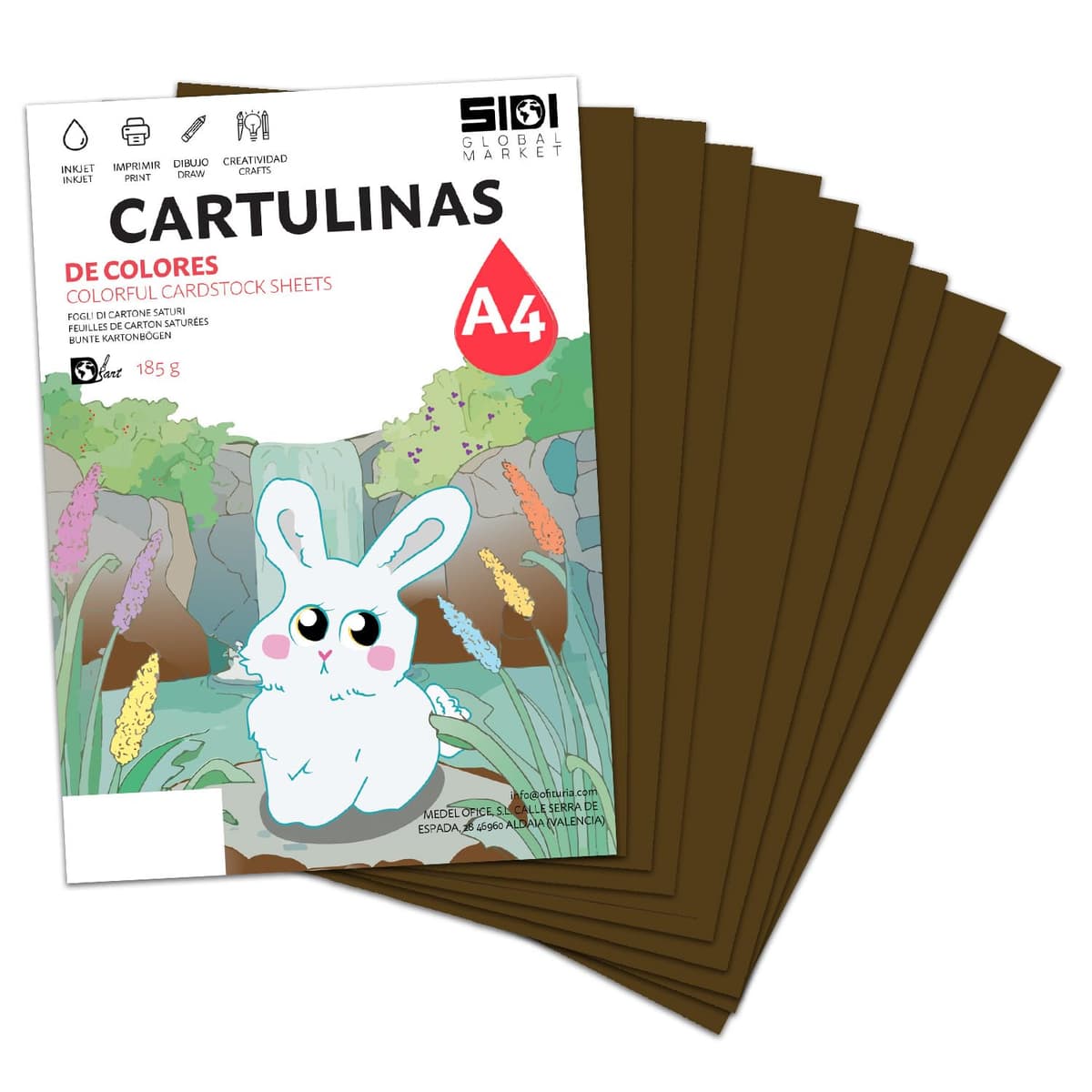 Cartulina A4 Azul Metalizada 230 g Cartulina Brillo Reflectante para Manualidades, Scrapbooking, Impresora Inkjet y Láser, Papel Cartulina Premium Metalizado – SIDI (azul metalizado, 25h) — view 35