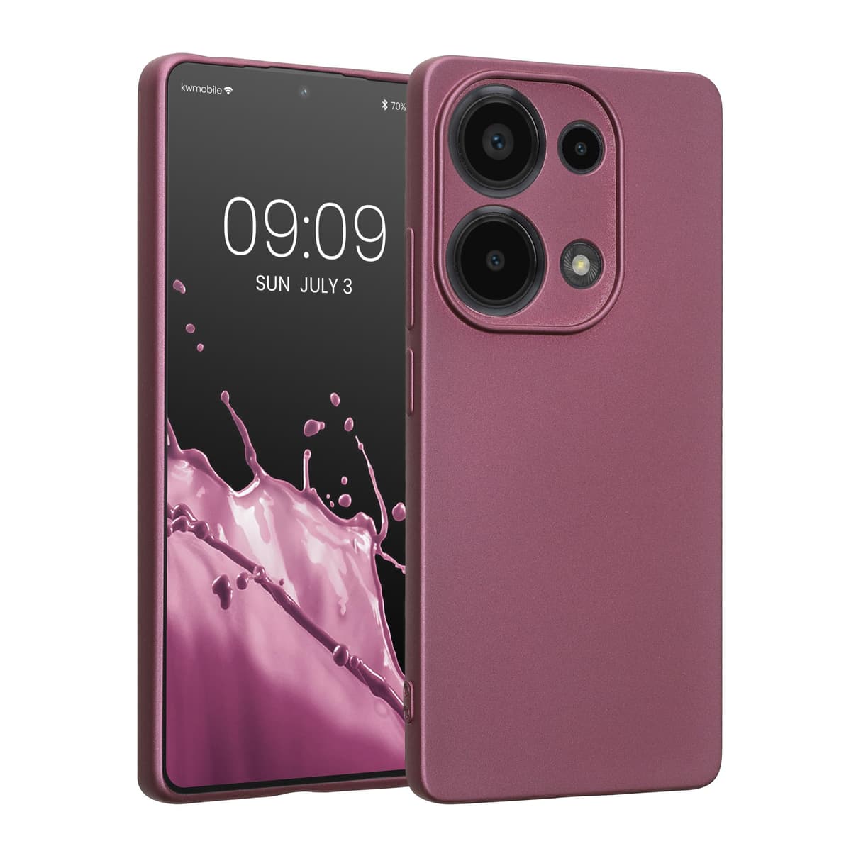 kwmobile Carcasa Compatible con Xiaomi Redmi Note 14 Pro 5G / Poco X7 Funda - Funda Ultrafina de TPU con Bordes elevados - Lavanda Metalizado — view 14