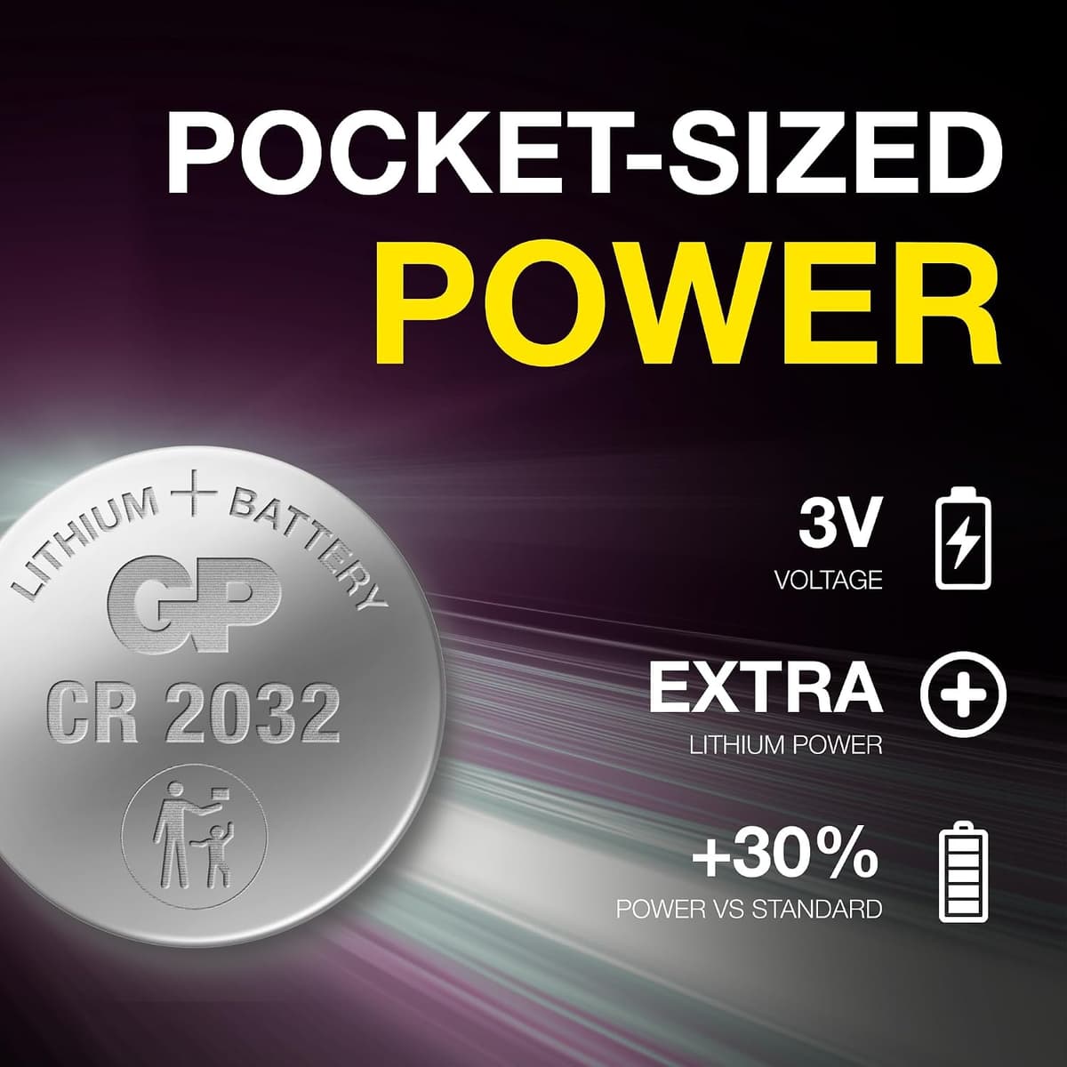 GP Extra CR2032 Batteries 3V Lithium Coin Battery – Pack of 10 – Long Lasting Button Cell Battery for Car Key Fob, AirTag, Scales, Remotes & Toys – Child-Safe Packaging – Replaces DL2032 ECR2032 — view 5