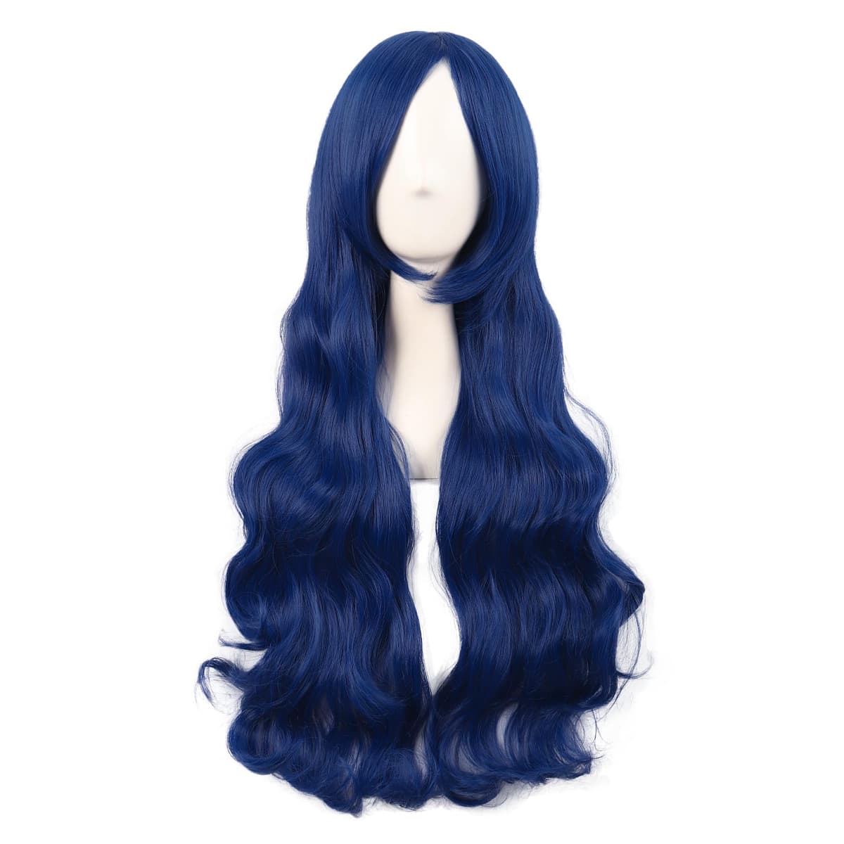 MapofBeauty 24 Pulgada/60 cm Largo Lacio Peluca Con Flequillo Sintética Cabello Heat Resistente Para Fiesta de Cosplay (Rosa Caliente) — view 6