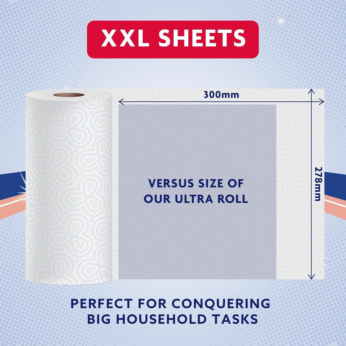 by Amazon Multipurpose Kitchen Roll, 3-Ply, XXL Household Towel, 12 Rolls (Pack of 1), 100 Sheets per Roll, FSC Certified 12 Rolls (Pack of 12) — view 3