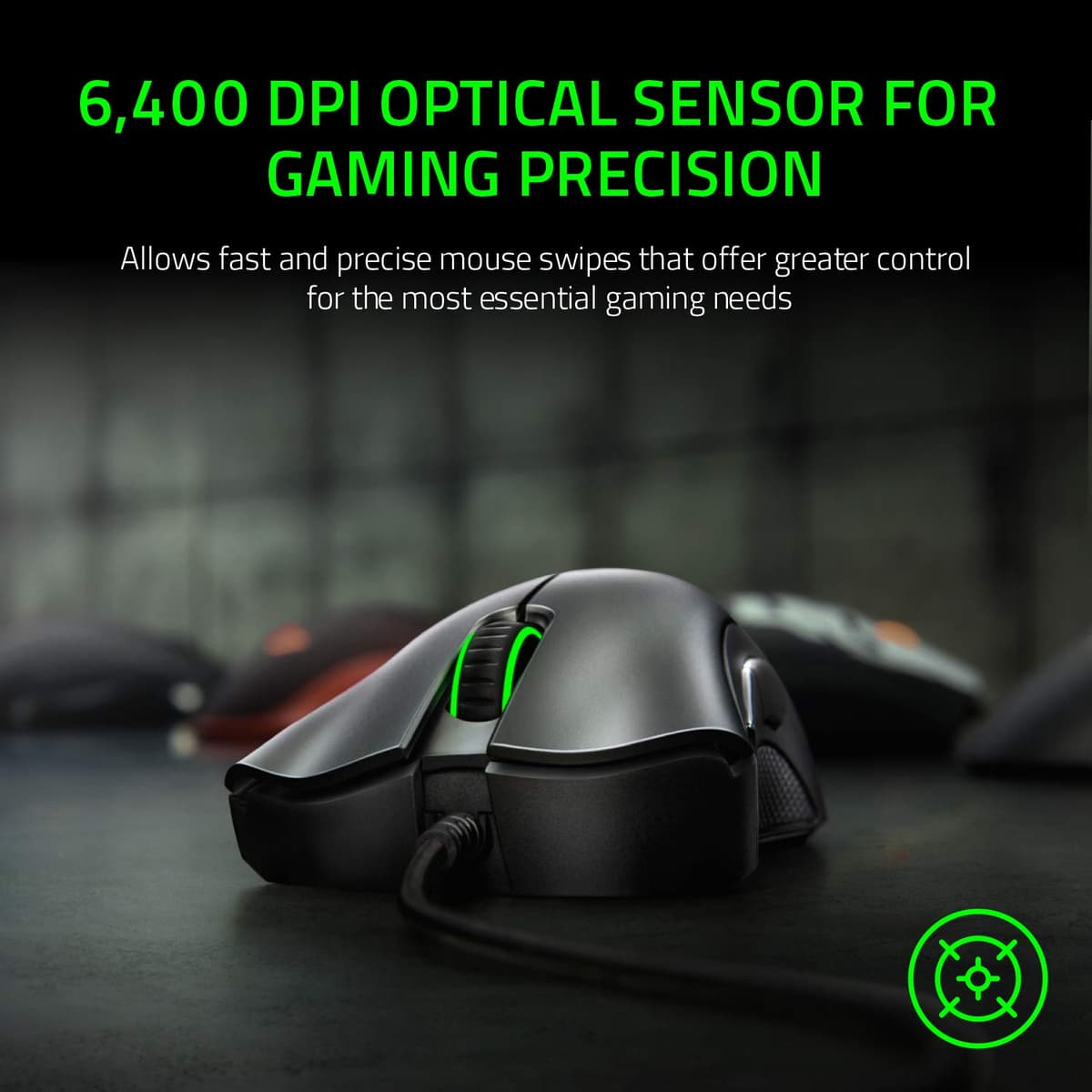 Razer DeathAdder Essential (2021) - Wired Gaming Mouse (Optical Sensor, 6400 DPI, 5 Programmable Buttons, Ergonomic Form Factor) Black — view 2