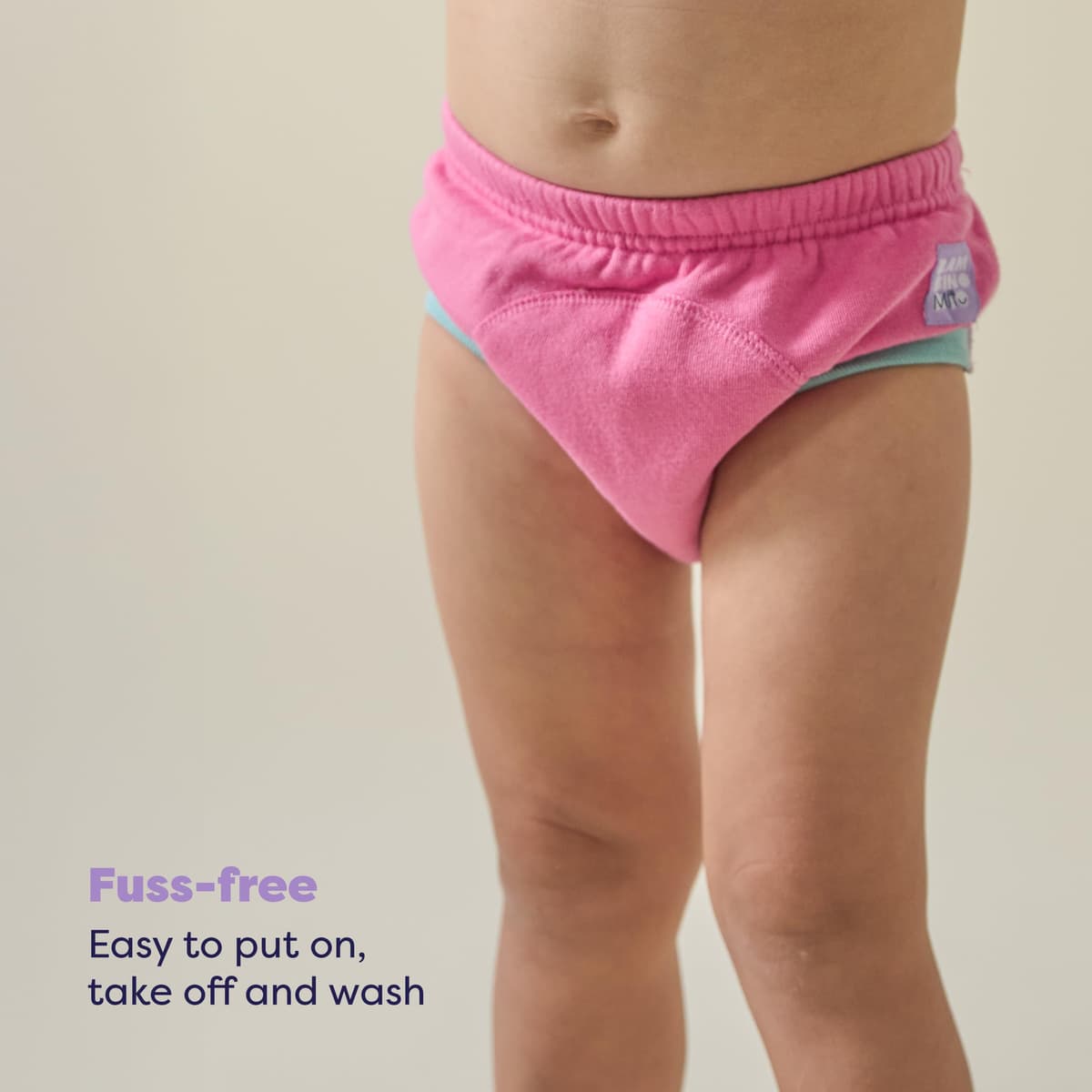 Bambino Mio Potty Training Pants for Boys and Girls - (Age 2-3 Years) Pink, Reusable Cotton Underwear for Toddlers — view 5