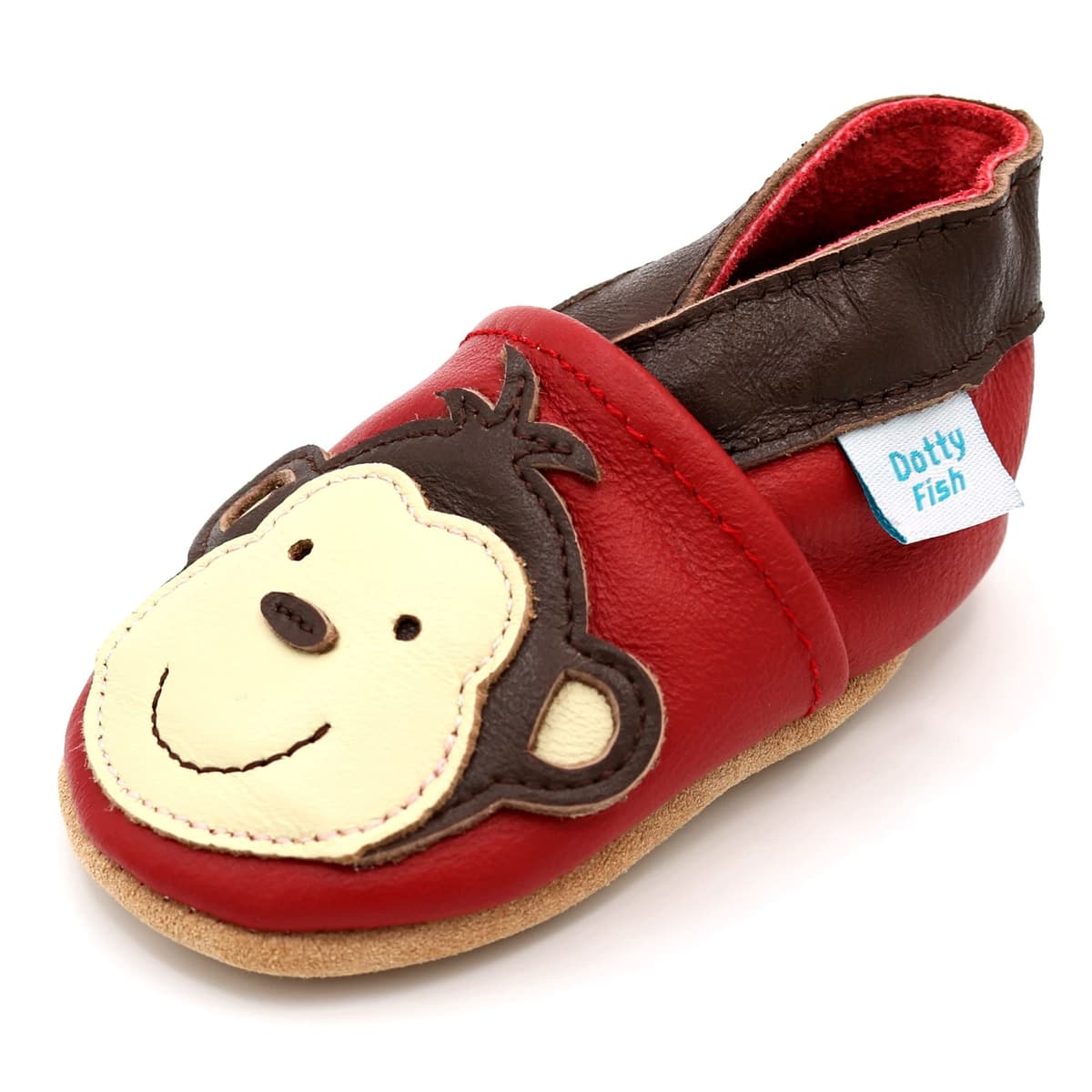 Dotty Fish Calzado Minimalista para bebés y niños. Zapatos Unisex de Piel Suave con Suela Antideslizante. Ligeros, Flexibles, Respirable y aprobados por podólogos. Tobillo elástico. De 0 a 4 años