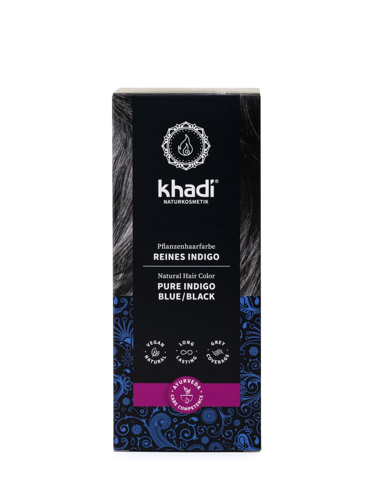 khadi CASTANO MEDIO Tinte vegetal para el cabello - tinte para un color castaño canela vivo y cálido hasta un castaño medio intenso y profundo - 100% vegetal - 100 g — view 25