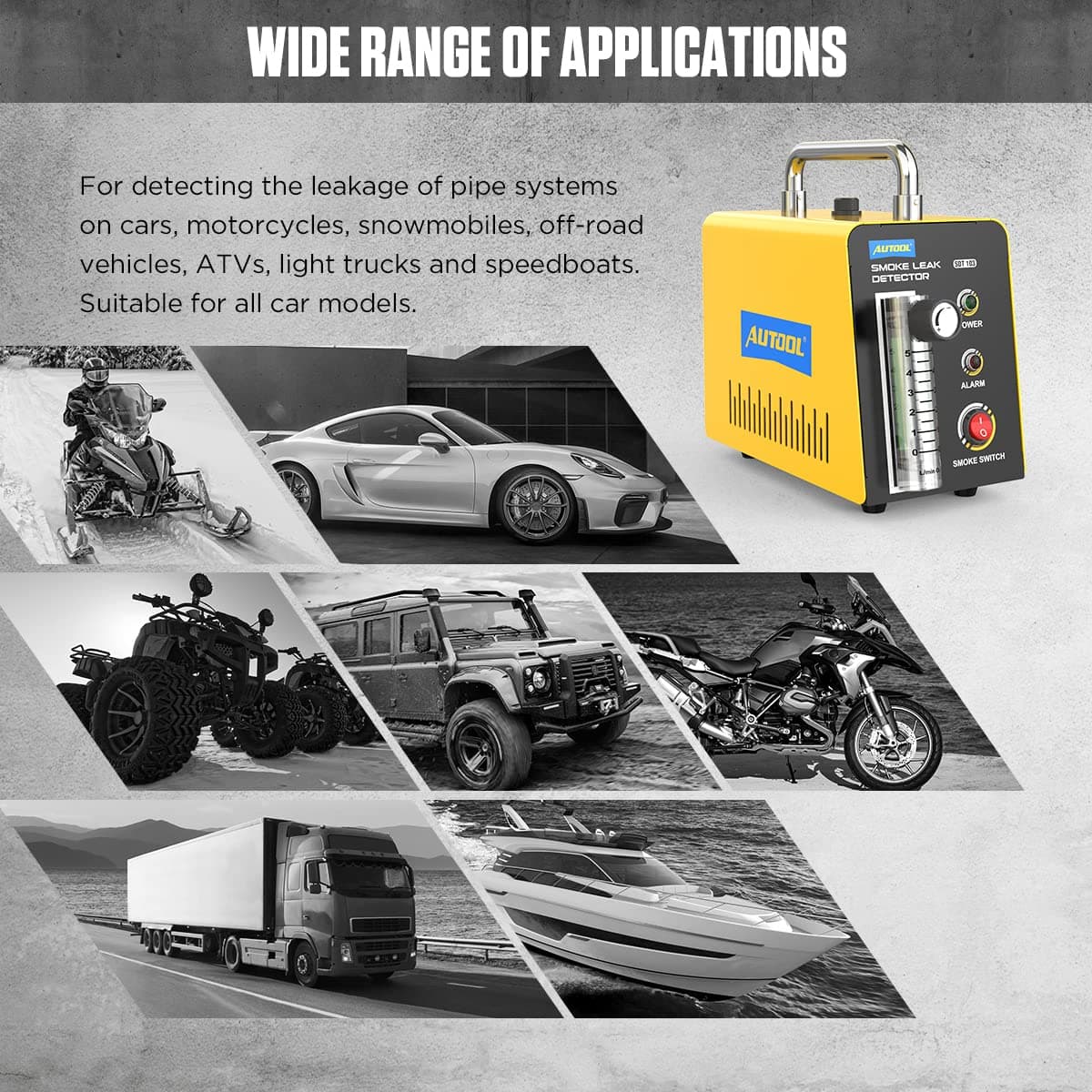AUTOOL Car Leak Detector Smoke Machine Compatible with 12V Cars (SDT 103) — view 3