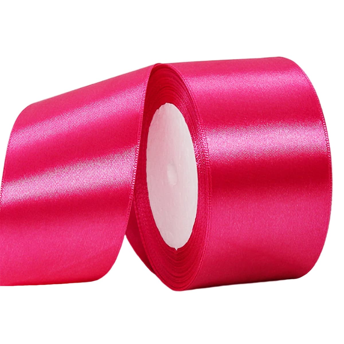 40mm Wide White Ribbon Thick Wedding Car Ribbon 22m, 1.5 inch Thick White Satin Ribbon for Gift Wrapping Wedding Car Christmas Birthday Cake Hair Bow Florist Bouquet Crafts Decorations — view 166