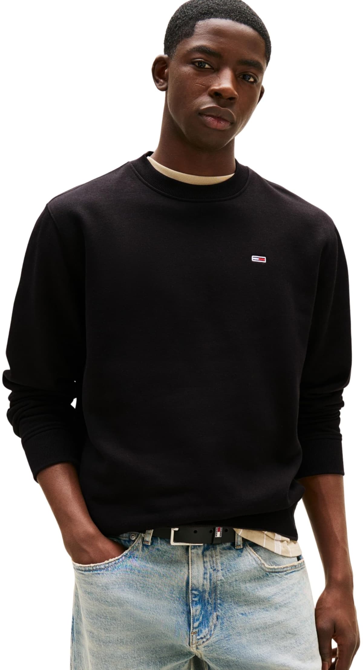 Tommy Jeans Sudadera Hombre Regular Fit Flag Fleece con Cuello Redondo — view 24